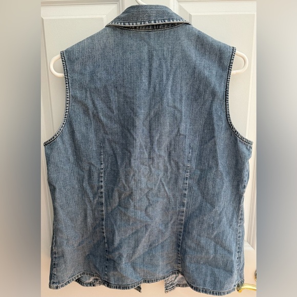 GAP Vintage Sleeveless Denim Shirt Vest Large - Picture 4 of 4
